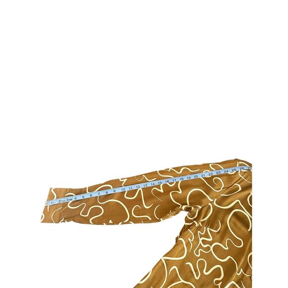 ASTR The Label Retro Abstract Print Long Sleeve Back Cutout Mini Dress Large - Picture 9 of 10